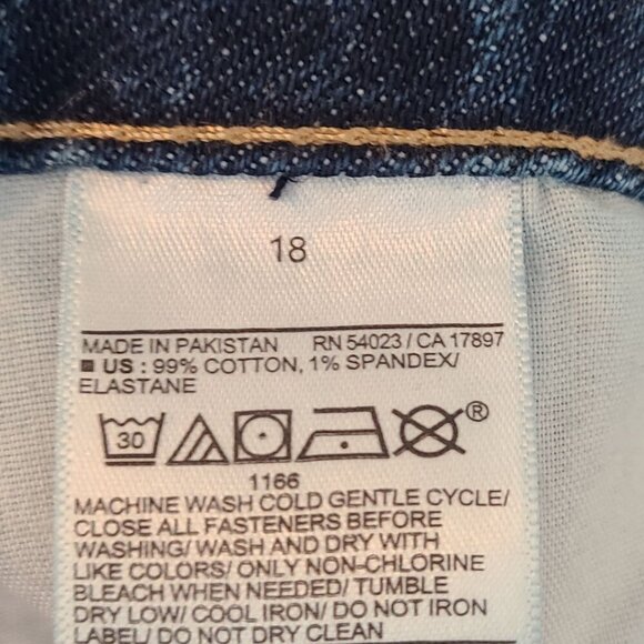 Old Navy Women's High Rise O.G. Straight Jeans Blue Size 18 - Picture 10 of 10